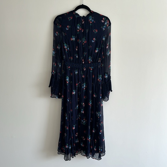 Pinko Maxi Dress Flarred Sleeves Size 4 - Picture 4 of 11
